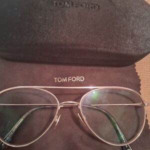 Tom Ford Silver Aviator Glasses
